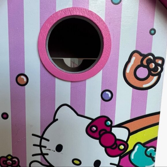 Hello Kitty Wooden Birdhouse - Viral Tiktok - 9-1/4" Tall - Picture 7 of 11